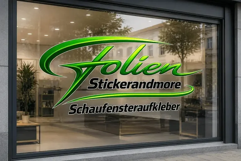 Schaufensterbeschriftung bei Stickerandmore in Wiener Neustadt