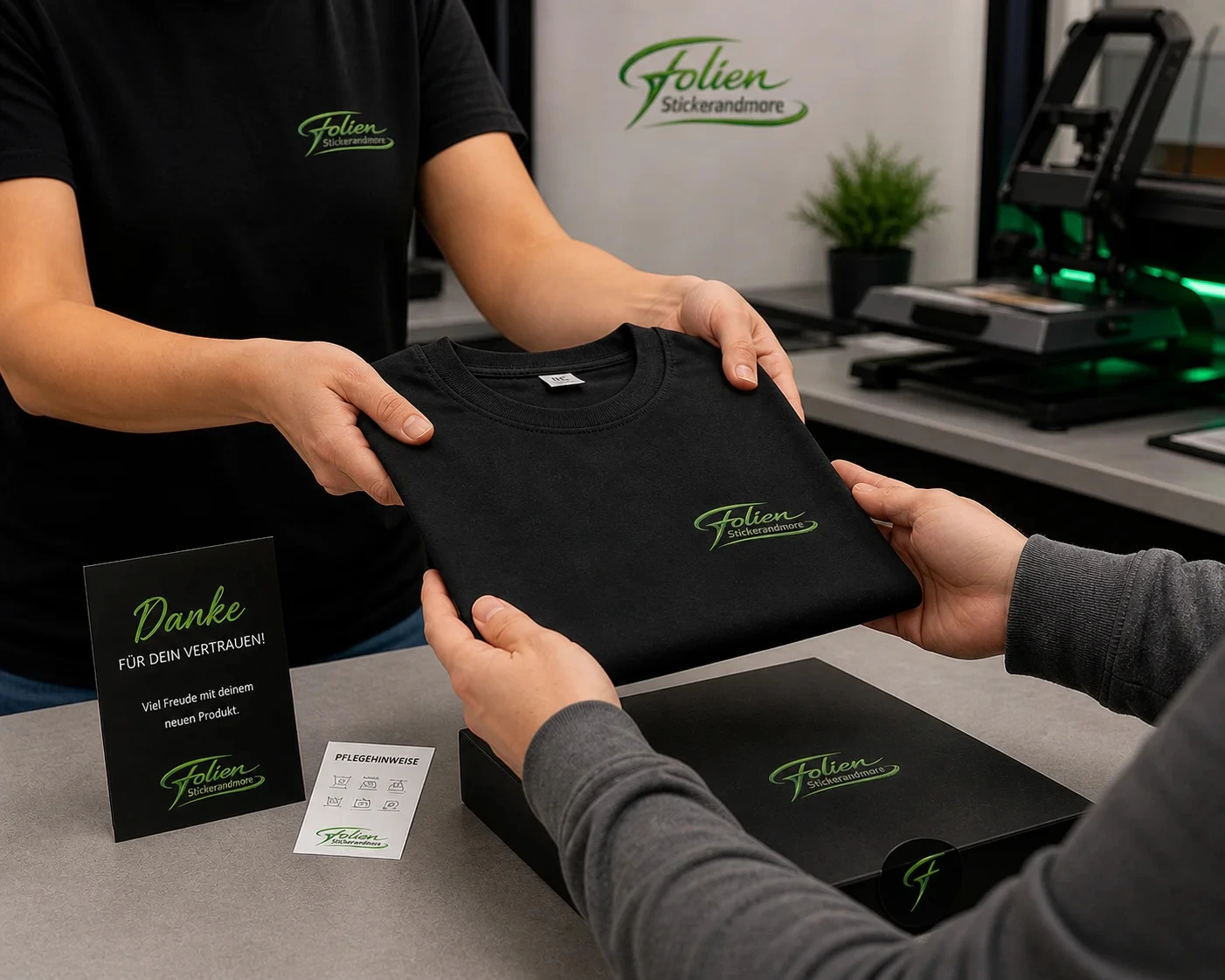 Textildruck auf T-Shirts und Arbeitskleidung bei Stickerandmore nahe Wiener Neustadt