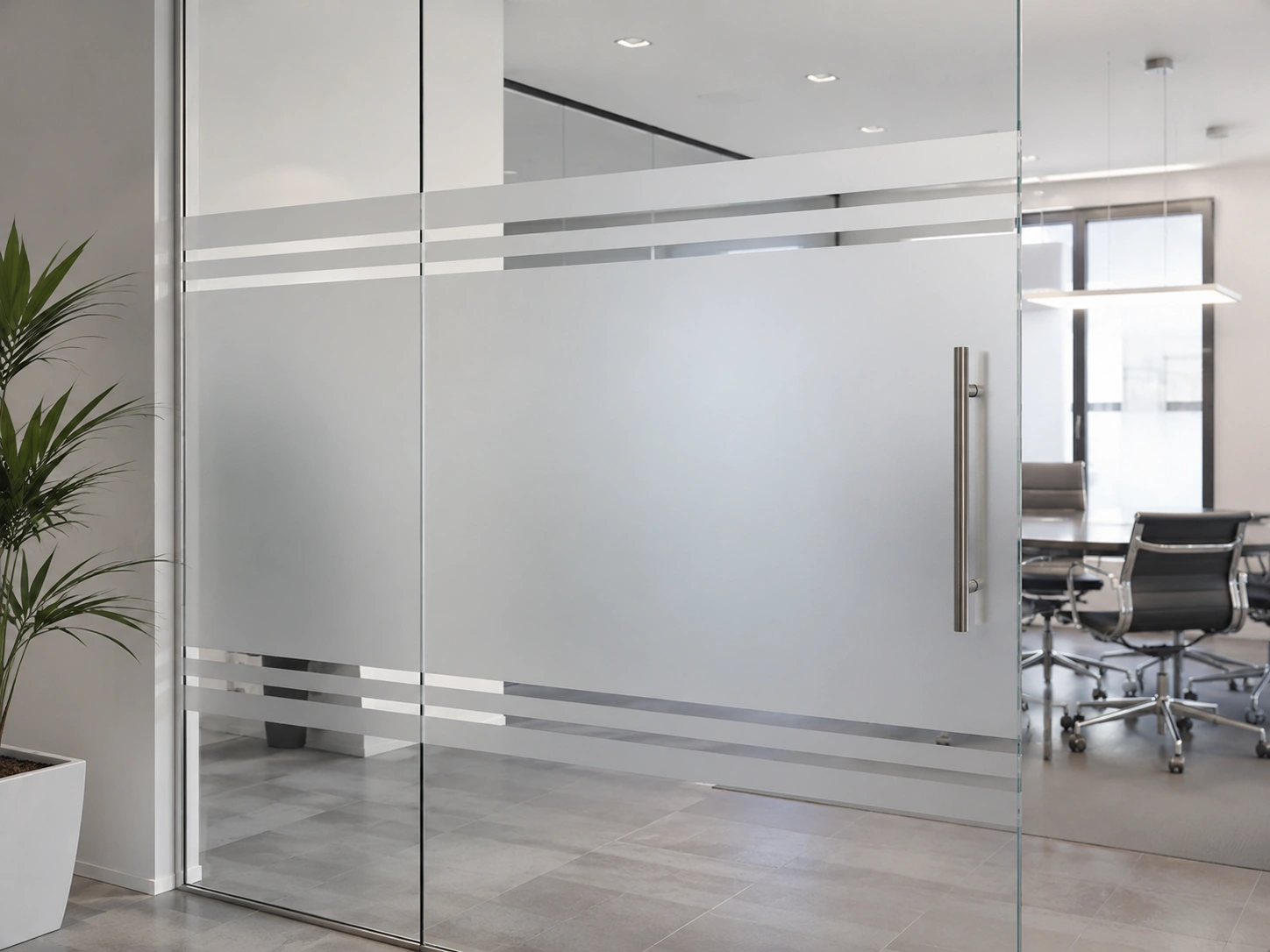 Milchglasfolie als Sichtschutz für Büro und Geschäft
